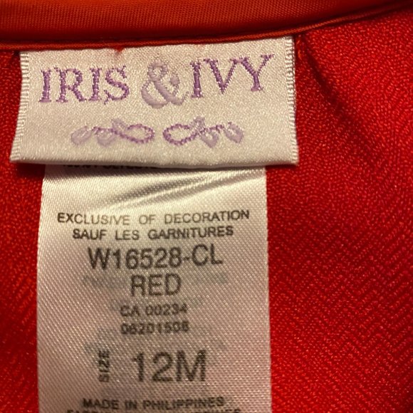 Iris & Ivy Baby Girl's Black Bow Coat 12 Months - Picture 7 of 7